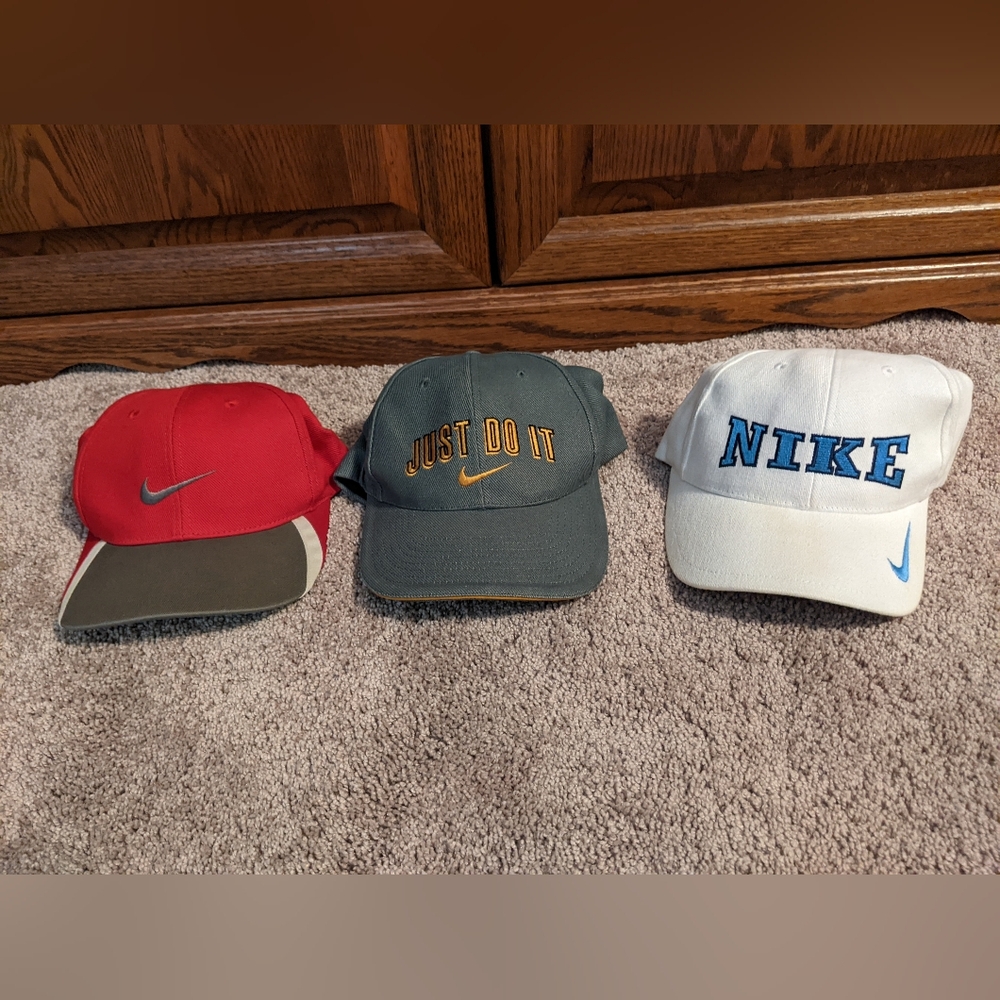Three Nike Hats/Caps